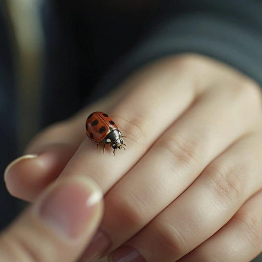 a ladybug lands on you for luck